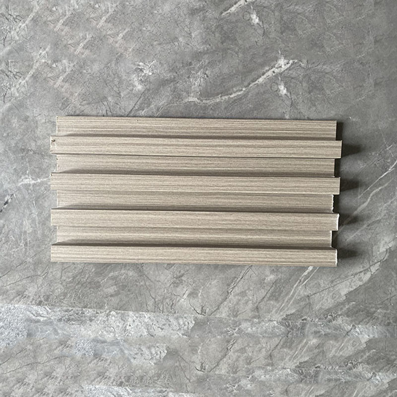 Wall Decoration WPC Slatted Cladding Outdoor Wall Panel 3D Embossing