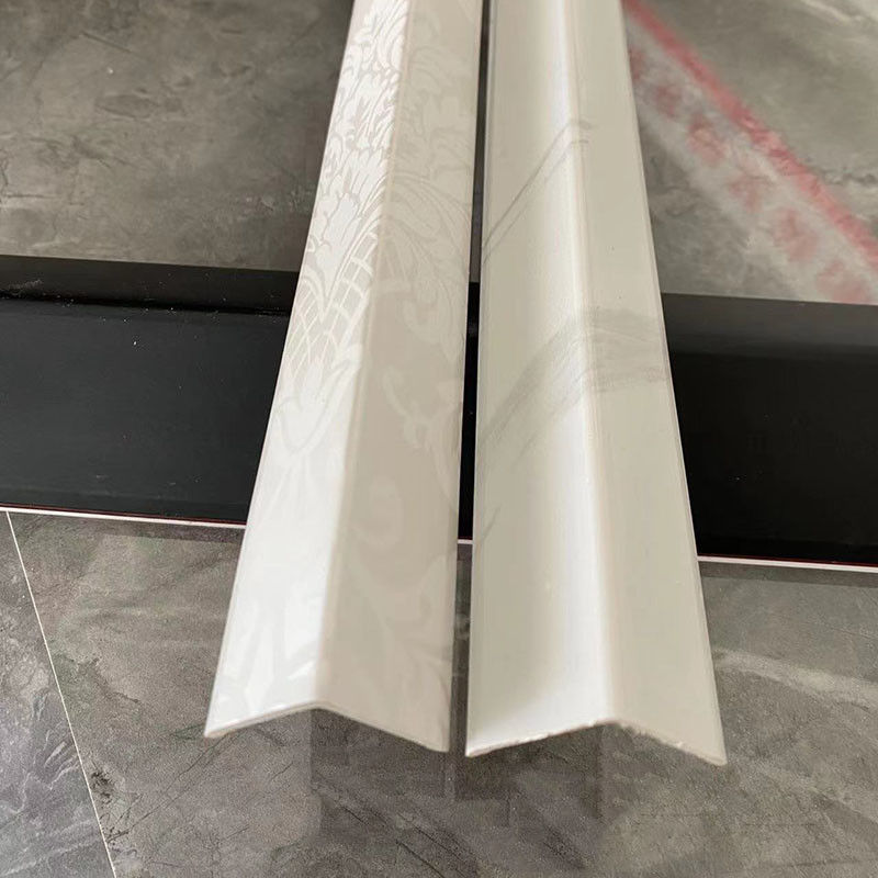 Wall Decorative Material Rectangle Fireproof SPC Skirting Board Glue Installation